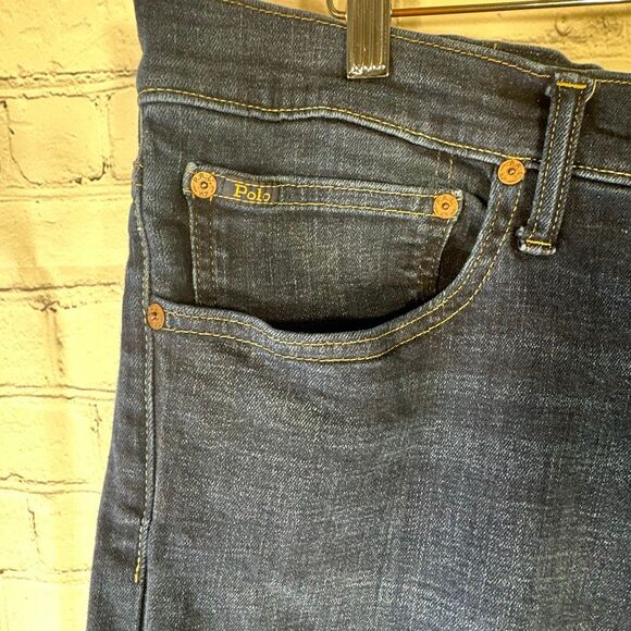 Polo Ralph Lauren Jeans Mens 38Tx36 Blue The Hampton Relaxed Straight - Picture 3 of 11